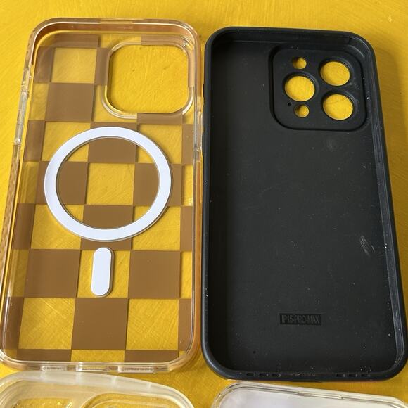 iPhone 15 Pro MagSafe Cases Lot Of 4 Feminine Girly Cases Floral glitter Wavy - Picture 10 of 12